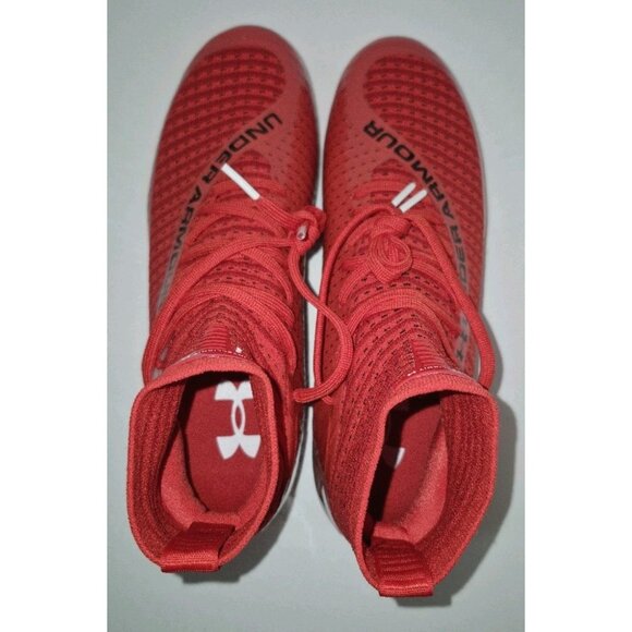 UNDER ARMOUR HIGHLIGHT 2 MC KNIT RED FOOTBALL CLEATS MEN\'S SIZE 12 NEW main image 4